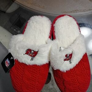 NFL Red and White Women's Slippers